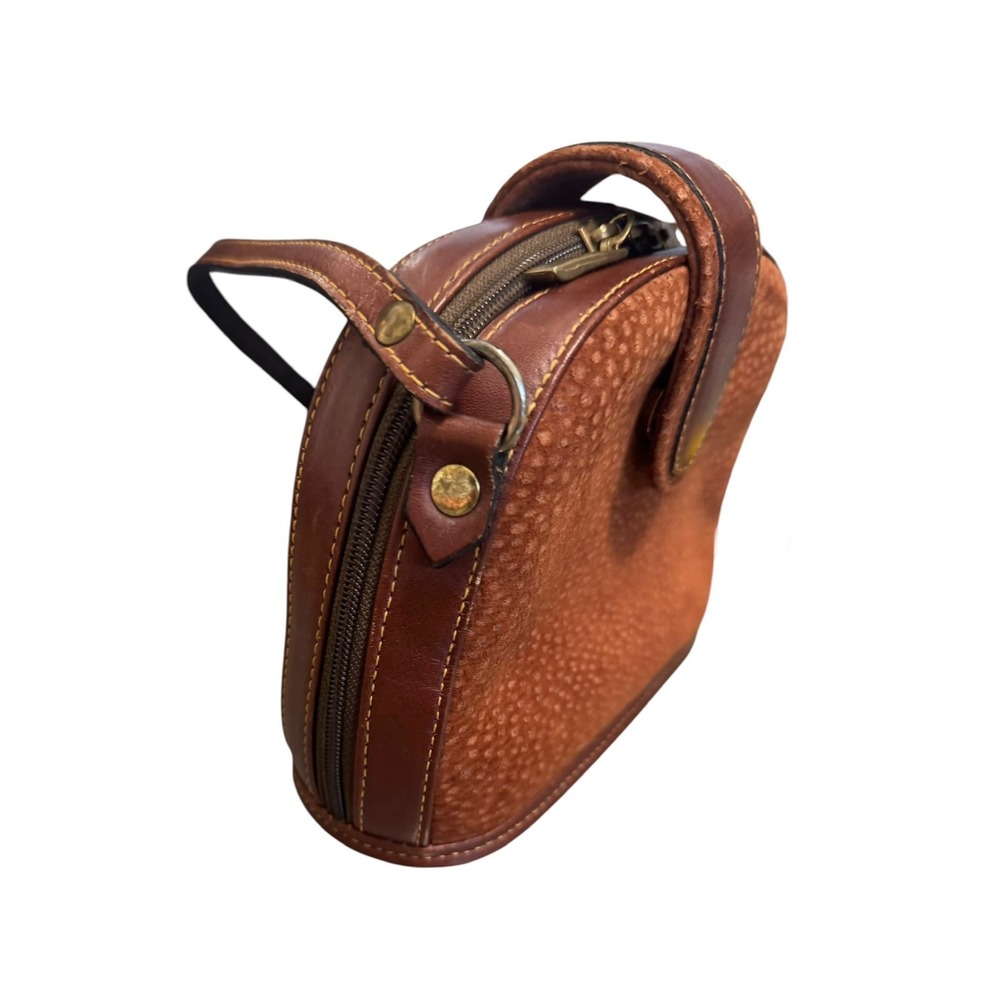 New Zafiro Argentina Brown Pebbled Leather Crossbody Bag Adjustable Strap - Picture 4 of 8
